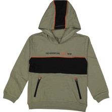 Erkek 6/9 Yaş The Adventure Baskılı Fermuar Cepli Kapşonlu Sweat