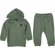 Erkek 6/18 Ay Triko Capitone Kapşonlu 2lı Tkm