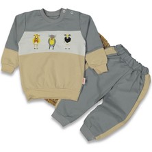 Erkek 9/18 Ay Hayvan Figürlü Parçalı 2 Ip Takım