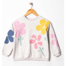 Kız 7/10 Yaş 3ip Çiçek Baskılı Sweat
