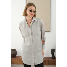 HE-QA Rüzgarlıklı Cep Detaylı Gömlek Açık Haki