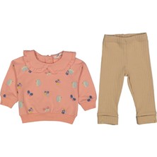 Kız 6/24 Ay Eyelash Çiçekli Fırfırlı Yakalı Takım