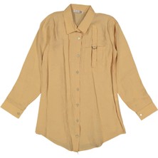 Kız 10/13 Yaş Tokalı Cepli Modal Gömlek