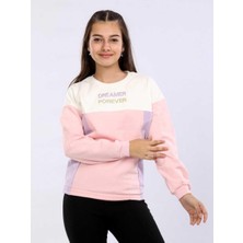 Kız 9/12 Yaş Dreamer Nakışlı Renkli 2ip Şardonlu Sweat
