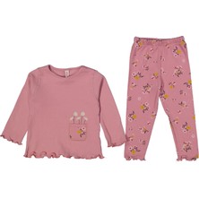 Kız 2/5 Yaş Cep Çiçek Nakışlı Raporlu Takım