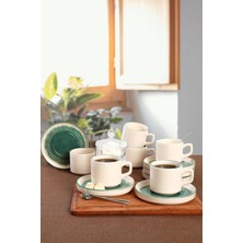Keramika Maya Stackable Çay Takımı 12 Parça 6 Kişilik