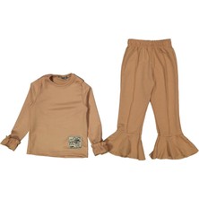 Kız 4/11 Yaş Ayılı Kumaş Etiketli 2'li Takım