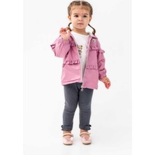 Kız 1/4 Yaş Pink Bear Nakışlı Yağmurluk 3’lü Takım