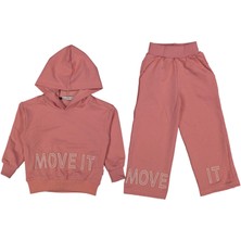 Kız 2/5 Yaş Move It Nakışlı Kapşonlu Takım