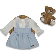 Kız 6/18 Ay Yakası ve Kolu Tüllü Elbise