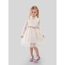 Kız 2/6 Yaş Bolerolu Dantel Elbise