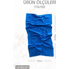 Plaj Havlusu  Pamuk 75 x 150 Desenli Mavi