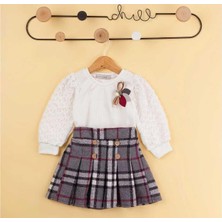 Kız 2/5 Yaş Ekoseli Etekli Takım
