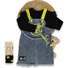 Kız 9/24 Ay Oyuncak Ayılı Çoraplı Kot Jile