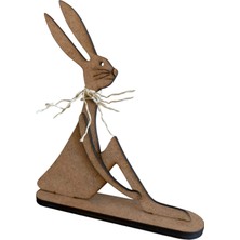 Lazer Kesim Ahşap Boyama Tavşan