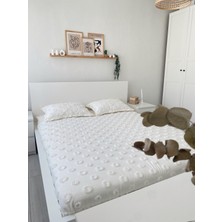 Lastikli Yatak Örtüsü Çift Kişilik [ekru]