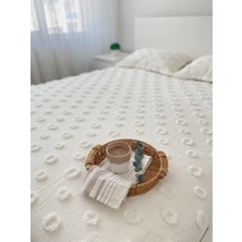 Lastikli Yatak Örtüsü Çift Kişilik [ekru]