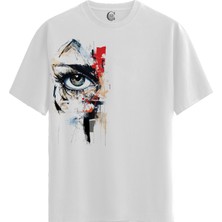 Color Luxe Vision Fragment - Pamuklu Kadın Beyaz Tişört - Premium Quality