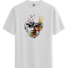 Color Luxe Colorful Expression - Pamuklu Kadın Beyaz Tişört - Premium Quality