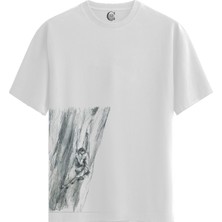 Color Luxe Endless Ascent - Pamuklu Erkek Beyaz Tişört - Premium Quality