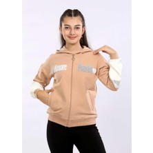 Kız 9/12 Yaş Kalp Süzineli 2ip Kol Detaylı Hırka