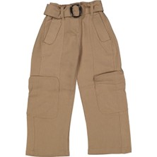 Kız 4/9 Yaş Yan Cepli Kemerli Pantolon
