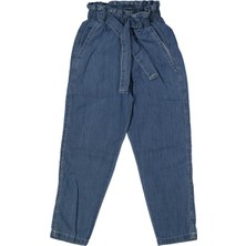 Kız 8/12 Yaş Beli Lastikli Kot Pantolon
