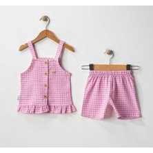 Kız 6/18 Ay Gofre Desenli Takım