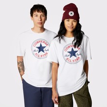 Converse Go-To All Star Patch Logo  Unisex Beyaz T-Shirt