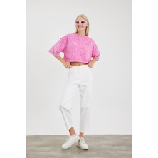 Pensli Yüksek Bel Atlas Pantolon