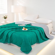 Out Yuy 1 Parça Soğutma Yorgan Yaz Battaniyesi Yumuşak Rahat 100*150CM Koyu Yeşil (Yurt Dışından)
