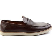 Bambi Kahve Leather Erkek Loafer Ayakkabı E01054171341