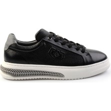 Bambi Siyah Leather Erkek Sneaker E01075574903