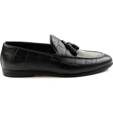 Bambi Siyah Leather Erkek Klasik Ayakkabı E01054164511