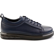 Bambi Lacivert Napa  Deri Erkek Casual Ayakkabı E01398300243