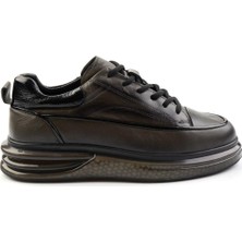 Siyah Leather Erkek Sneaker E01347081143