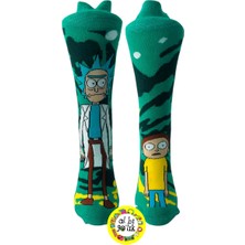 Al Bi 90Lık Al Bi 90'lık Rıck & Morty Çizgi Film Temalı 2 Çift Pamuklu Çorap