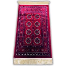 Buhara Tekstil Türkmen Kırmızı Dokuma Kalın Seccade