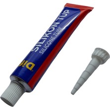 Bigpoint Difix | Silikon Tüp, 50 Gr, Şeffaf Suya ve Isıya Dayanıklı, Çok Amaçlı Yapıştırıcı