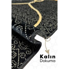 Kubbe Siyah Dokuma Kalın Seccade