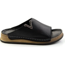Bambi Siyah Leather Kadın Terlik K04331030803
