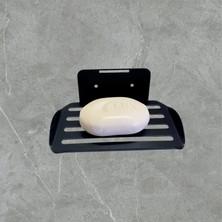 Ardini Kitaro Yapışkanlı ve Vidalı Sabunluk Oval Mat Siyah