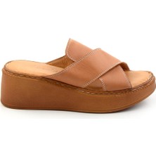 Bambi Taba Leather Kadın Terlik K04331126303