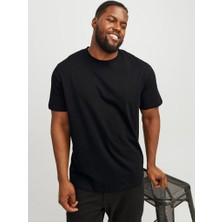 Jack&jones 12250623 Basıc %100 Coton  Buyuk Beden 0 Yaka Kısa Kol Tshırt