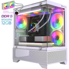 Gameline Prime X3 Ryzen 7 7700 RTX5070 12GB 32GB Ddr5 1tb M.2 Nvme Sıvı Soğutmalı Oyuncu Masaüstü Bilgisayarı