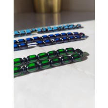 Sancaktar Tesbihçilik Sürmeli Ateş Kehribar Tesbih - Kapsül Kesim Taneler (8x11 mm), Osmanlı Saçaklı Püskül, Şık ve Zarif Tasarım