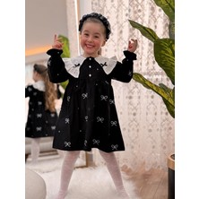 Meta Moda Bebe Yaka Detay Elbise Kız Çocuk Elbise