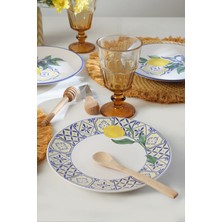 Keramika Lemon Bliss Ege Pasta Tabağı 20 cm 4 Parça 22089-92
