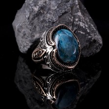 Azurit Taşlı 925 Ayar Erkek Gümüş Yüzük