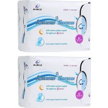 Airiz Hijyenik Gece Pedi (8'li 2 Paket Uzun Gece Pedi)